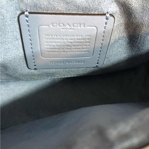COACH C2806 Georgie Saddle Bag In Signature Canvas Blue - Picture 9 of 11